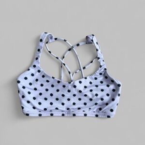 lululemon lilac and black Polka Dot Sports Bra